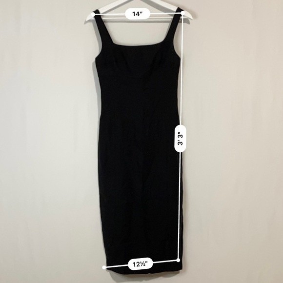 Cooper St Women’s Follow Me Sleeveless Linen Blend Midi Sheath Dress Black NWOT - Picture 7 of 8